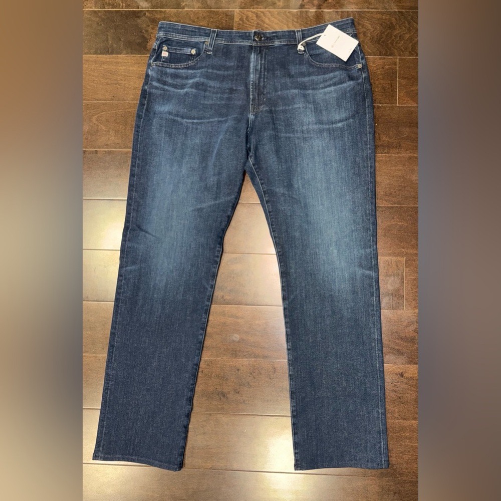 AG Adriano Goldschmied Jeans 38x33 Everett Slim Straight Denim Stretch Blue NWT